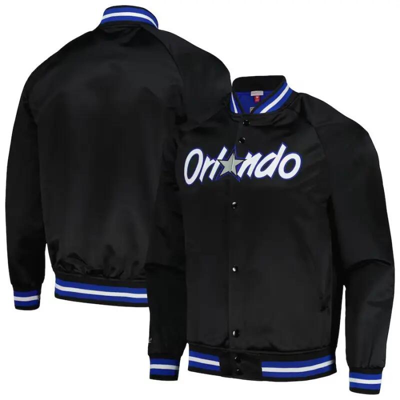 Blouson NBA Orlando Magic Mitchell & Ness Lightweight Satin Noir 3/3