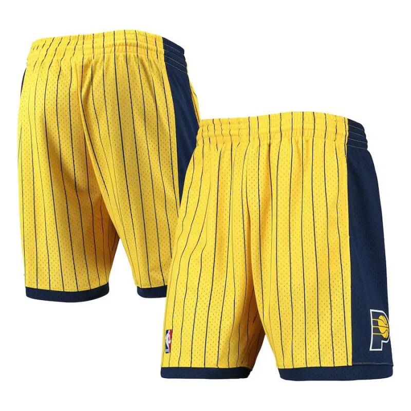 Short NBA Indiana Pacers 1999-00 Mitchell & Ness Swingman Jaune 3/4