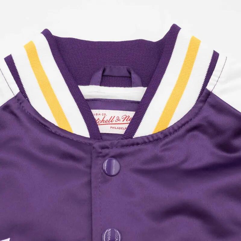 Blouson NBA Los Angeles Lakers Mitchell & Ness Primetime Lightweight Satin Viole 5/5