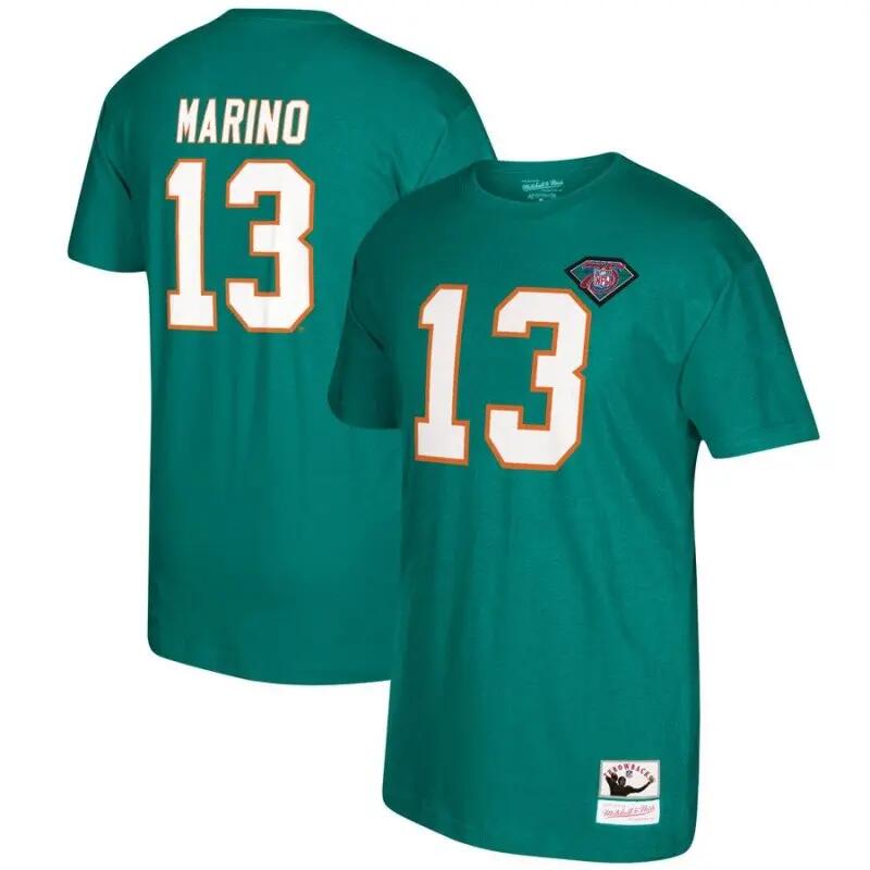 T-shirt NFL Dan Marino Miami Dolphins Mitchell & Ness player Aqua 3/3