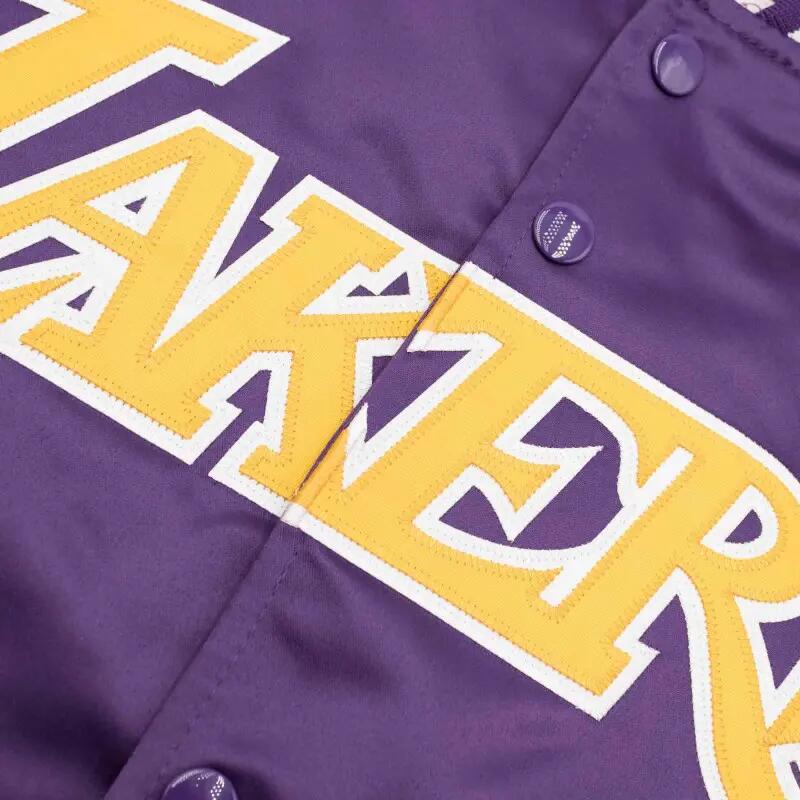 Blouson NBA Los Angeles Lakers Mitchell & Ness Primetime Lightweight Satin Viole 3/5
