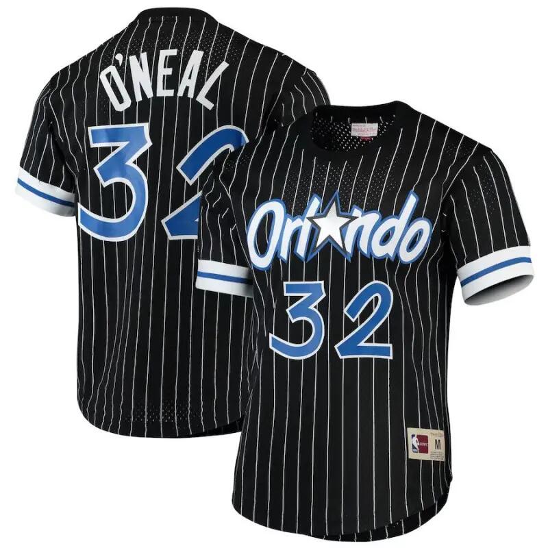 T-Shirt NBA Shaquille O'neal Orlando Magic Mitchell & Ness Mesh Noir 3/3