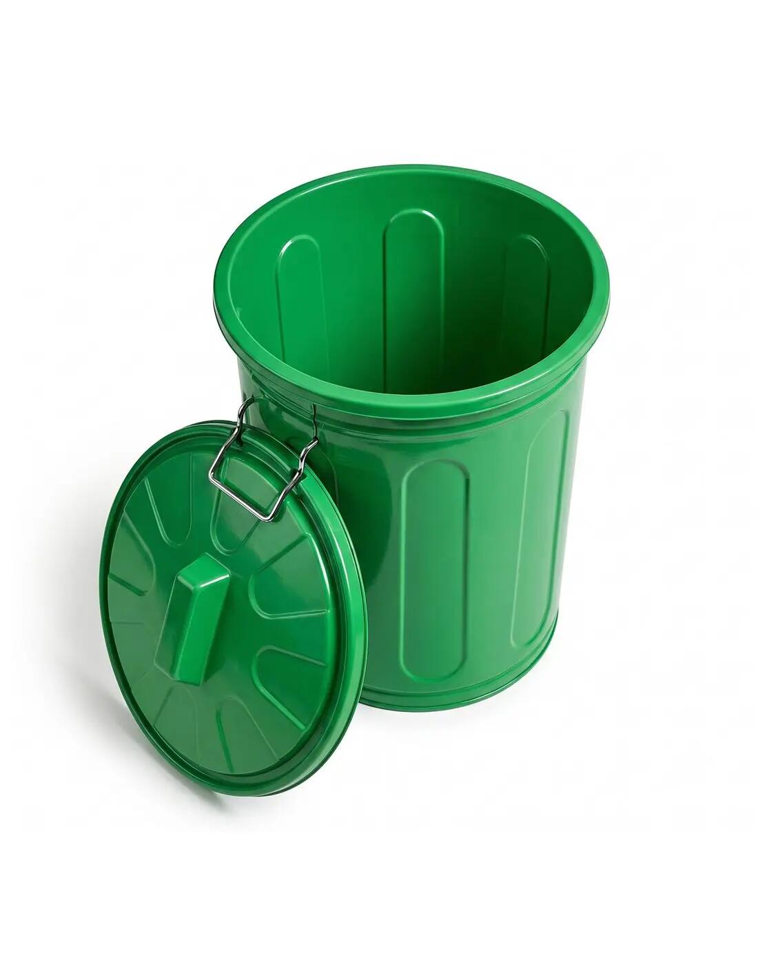 Cubo Basura Plástico con Tapa | Alta Res JARDIN202 Verde 21 litros 4/5
