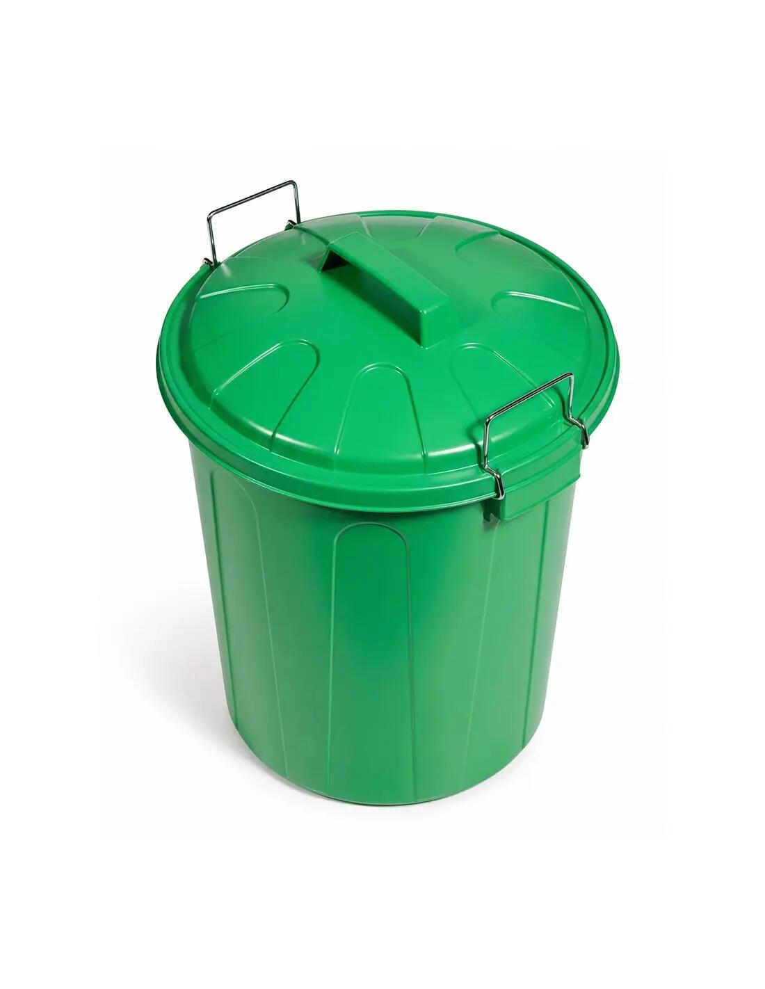 Cubo Basura Plástico con Tapa | Alta Res JARDIN202 Verde 21 litros 3/5