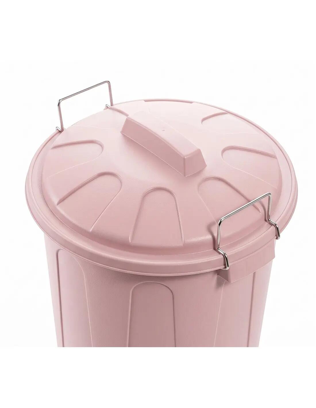 Cubo Basura Plástico con Tapa | Alta Res JARDIN202 Rosa 21 litros 3/5
