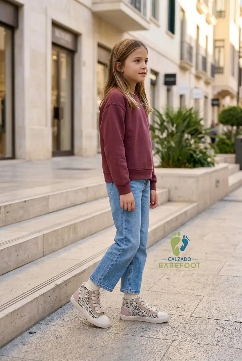 Sapatilhas menina barefoot mtng respect emi rosa 5/7