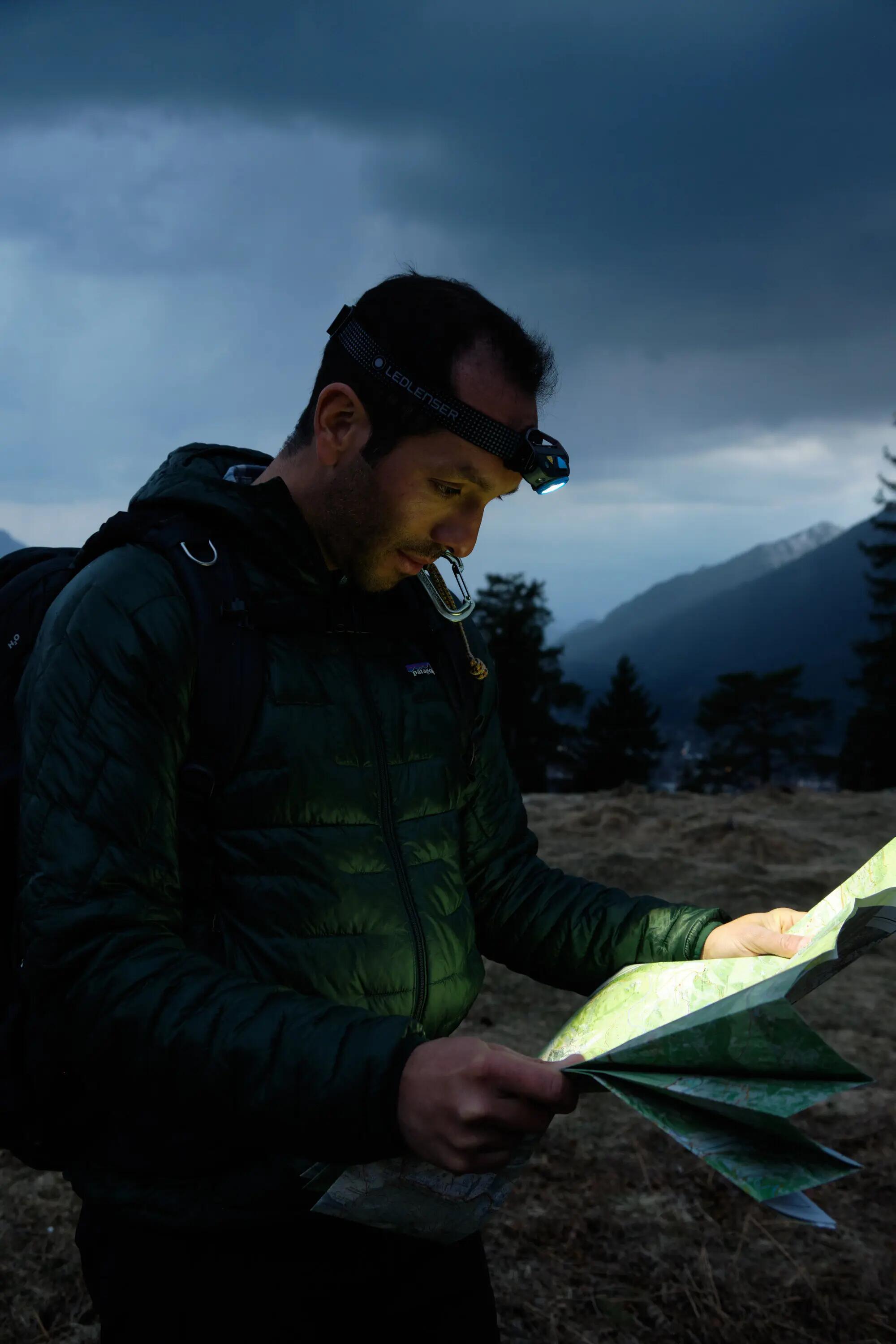 Lampe frontale LED rechargeable – Trail, Randonnée – 400lm, IP54, 180m – MH5 7/7
