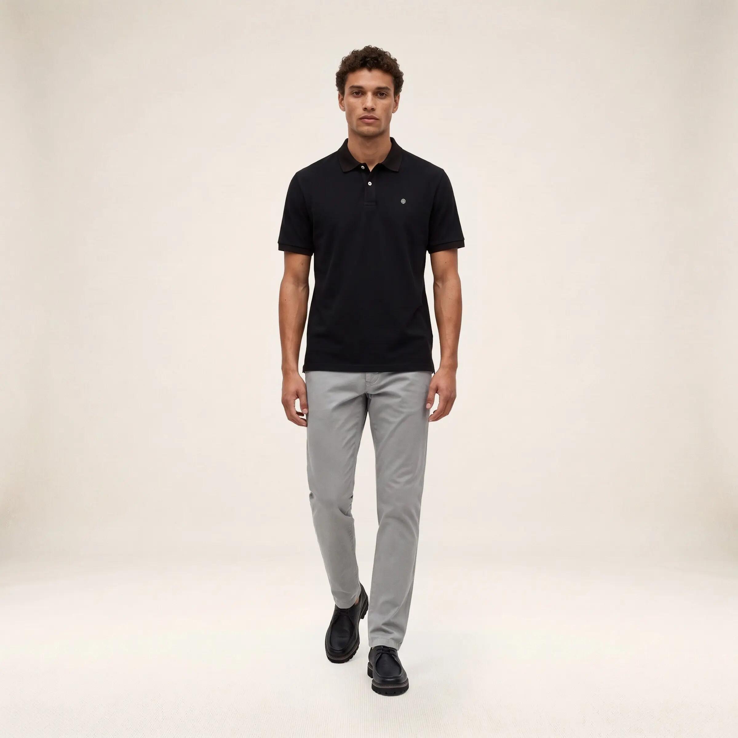 Polo piqué Lucas de manga curta em algodão 6/6