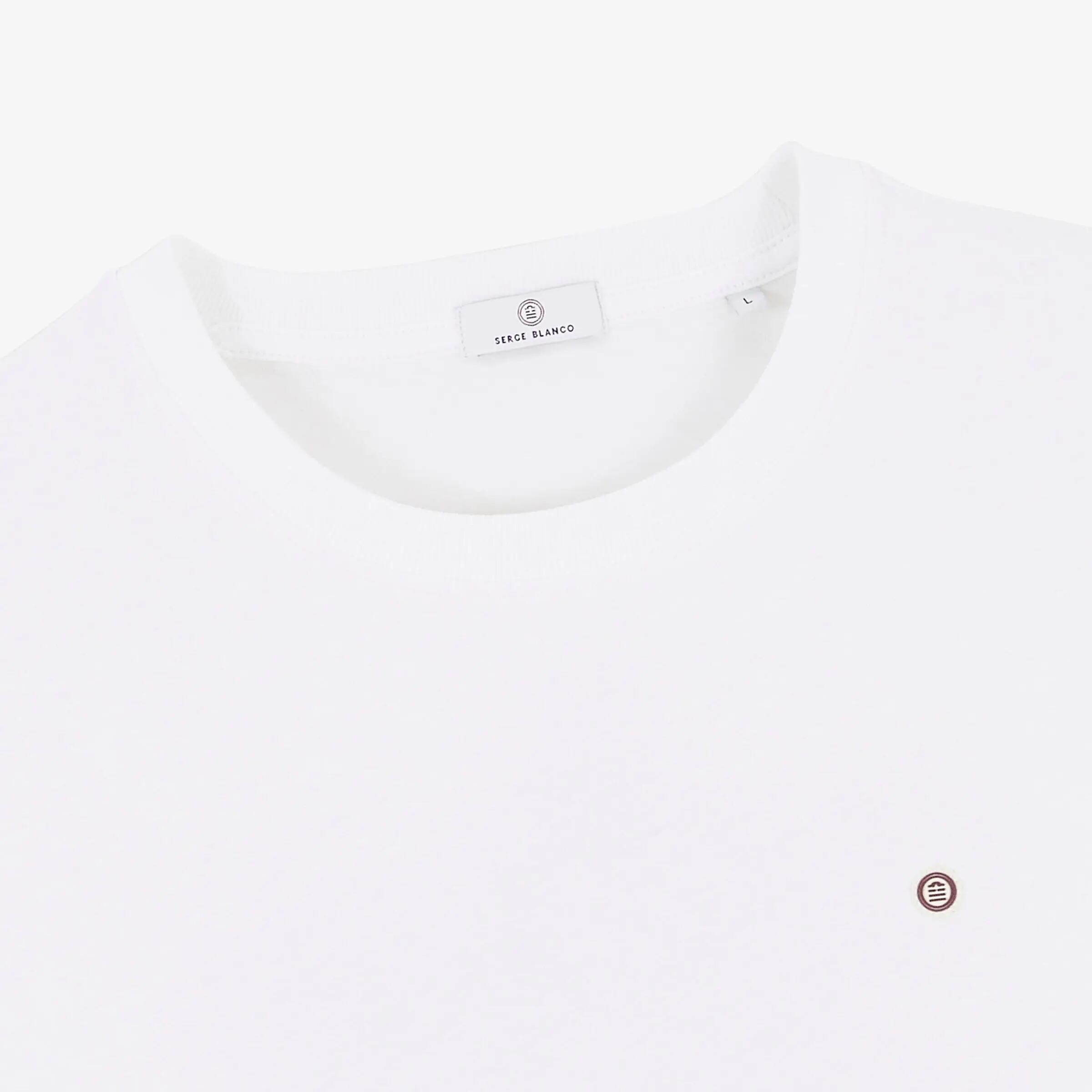 T-shirt manches courtes coton imprimé dos Biarritz Cerises blanc 4/6