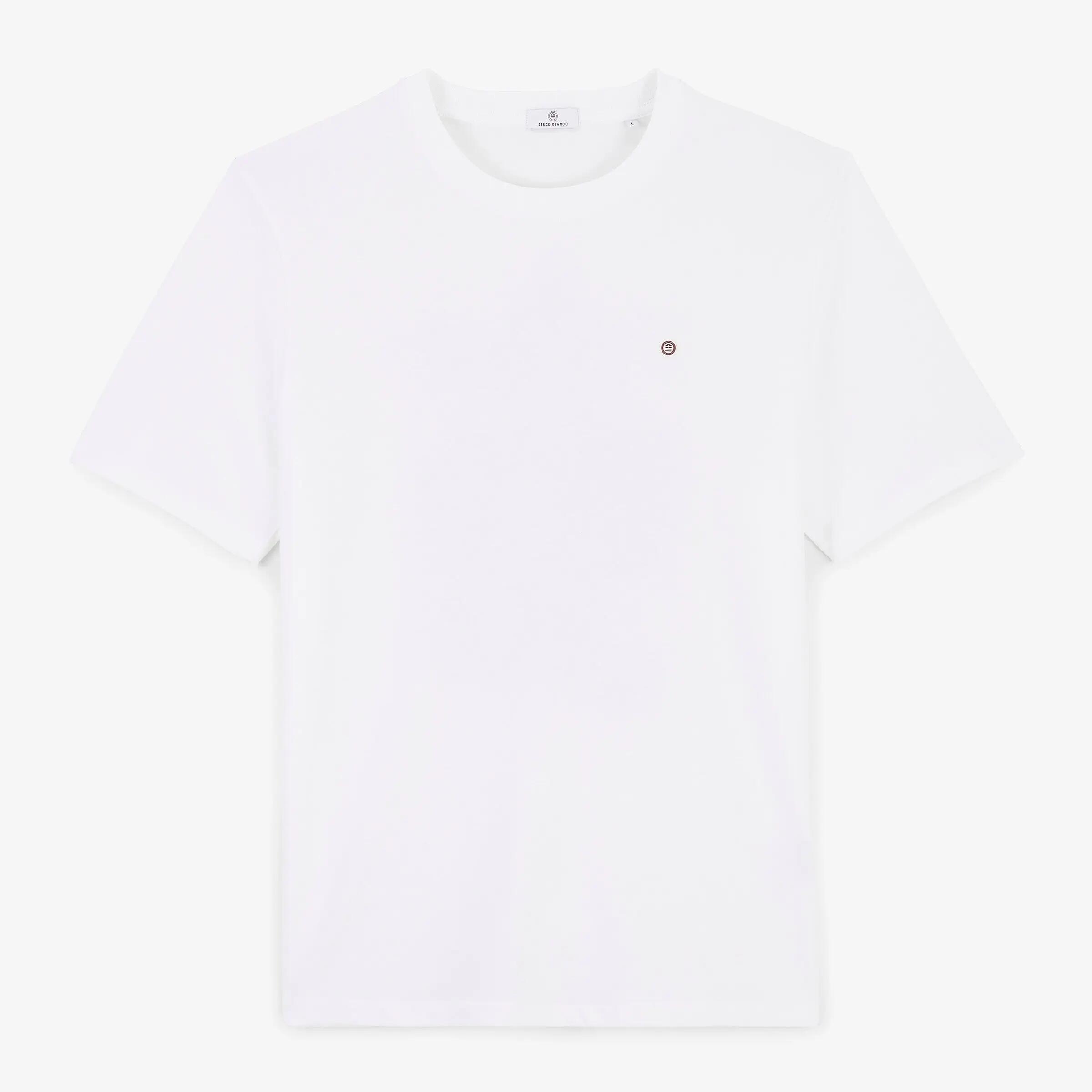 T-shirt manches courtes coton imprimé dos Biarritz Cerises blanc 3/6