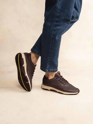 Chaussures - Running - Femme - Confort, Cuir, Lacets - JAZZRUN - Noir