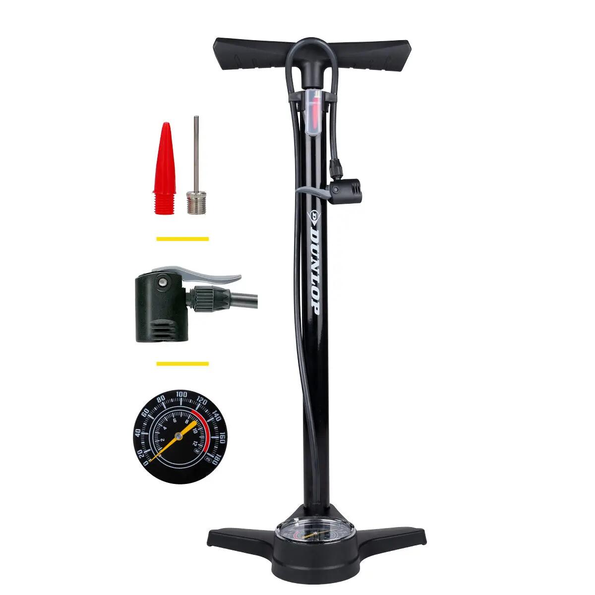 Pompka warsztatowo rowerowa Dunlop 174Psi manometr 1/7