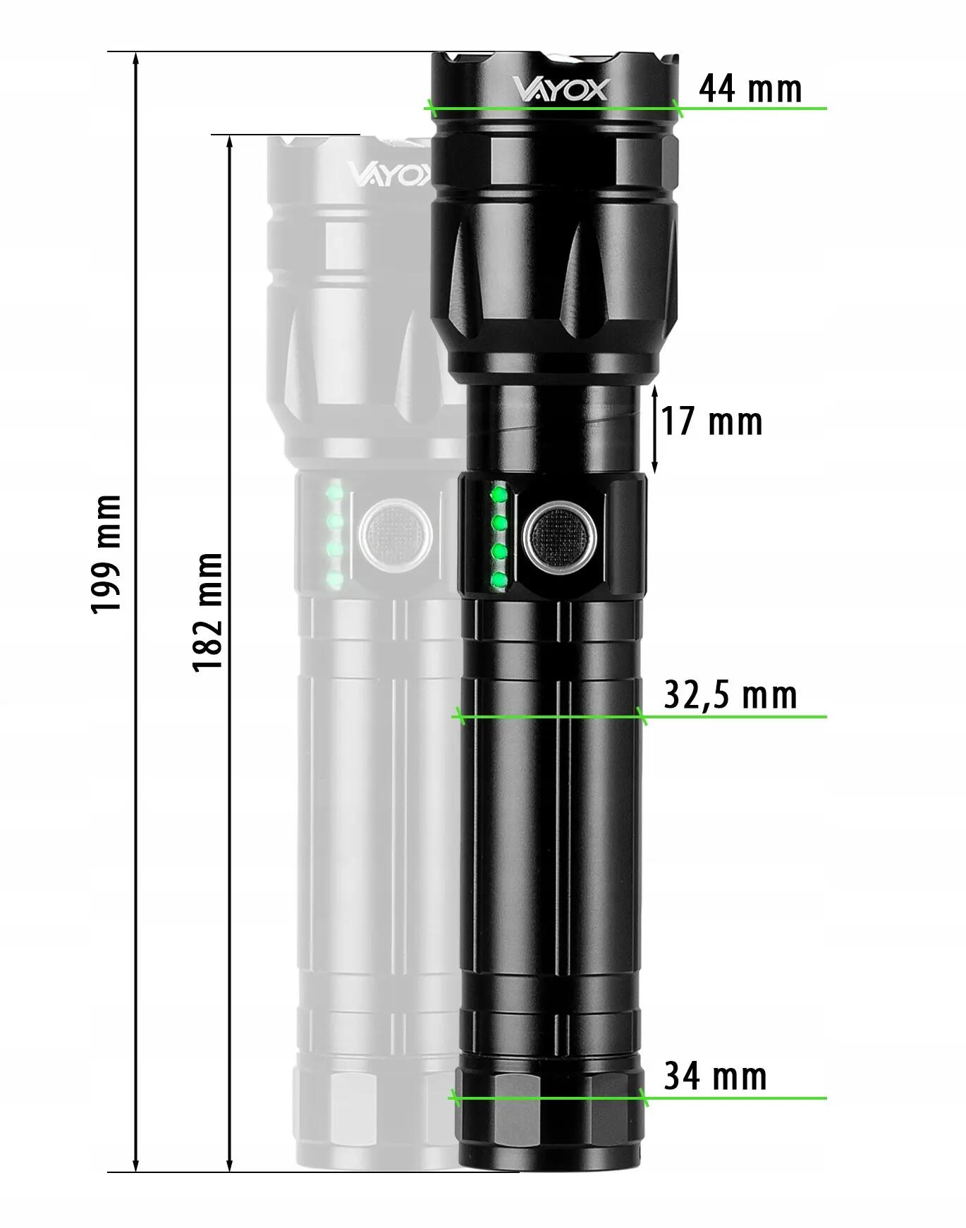 Ruční svítilna VA0108 USB-C ZOOM 1060lm 10/12