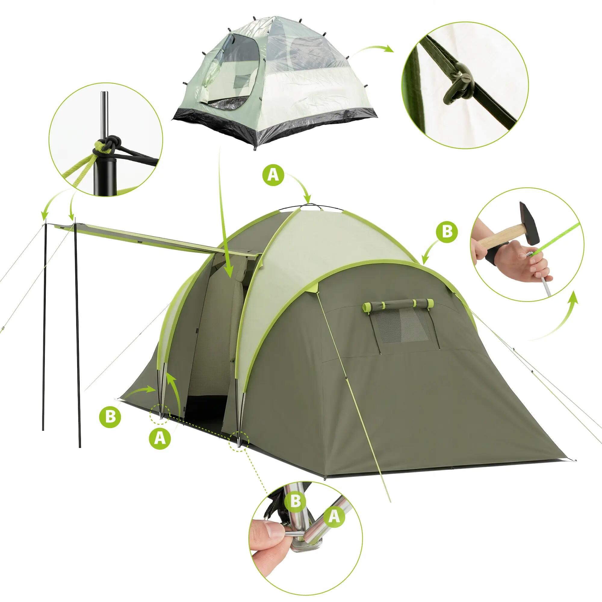 Kempingový stan Vayox VA0428 Nomad pro 4 osoby 7/16