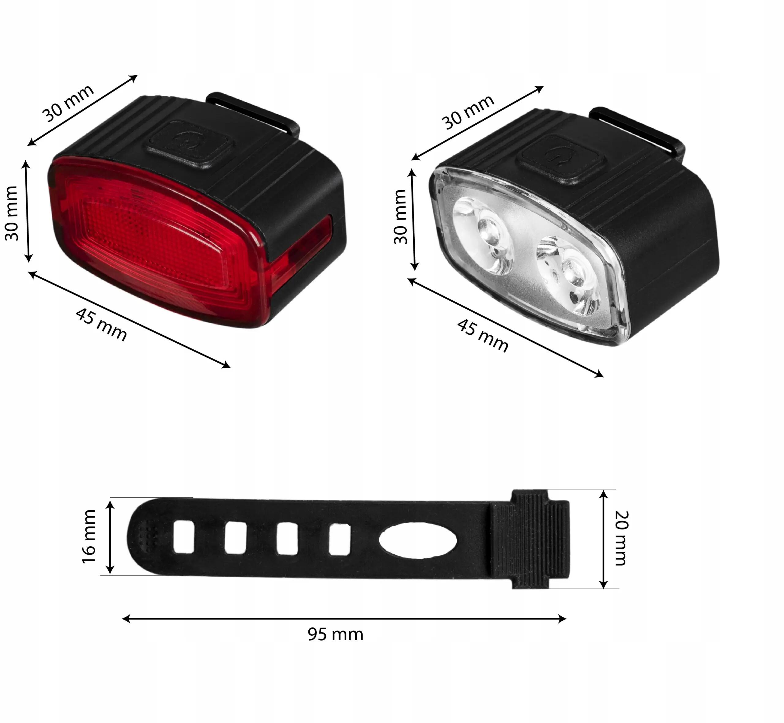 Set di luci per bici anteriore e posteriore Vayox VA0155 200 lm bianco e rosso 14/15