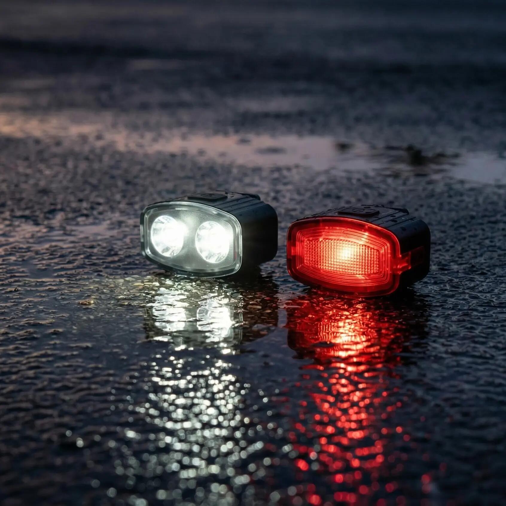 Set di luci per bici anteriore e posteriore Vayox VA0155 200 lm bianco e rosso 10/15