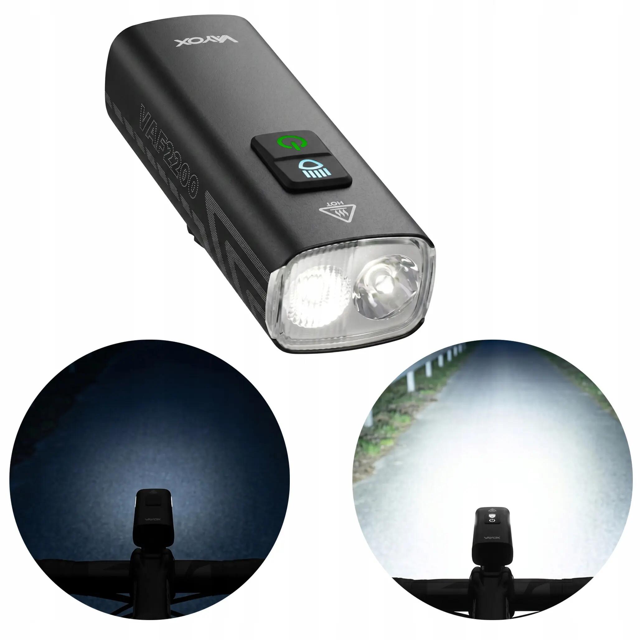 Luz frontal para bicicleta Vayox VAF2200 2200lm recarregável USB-C 8/16