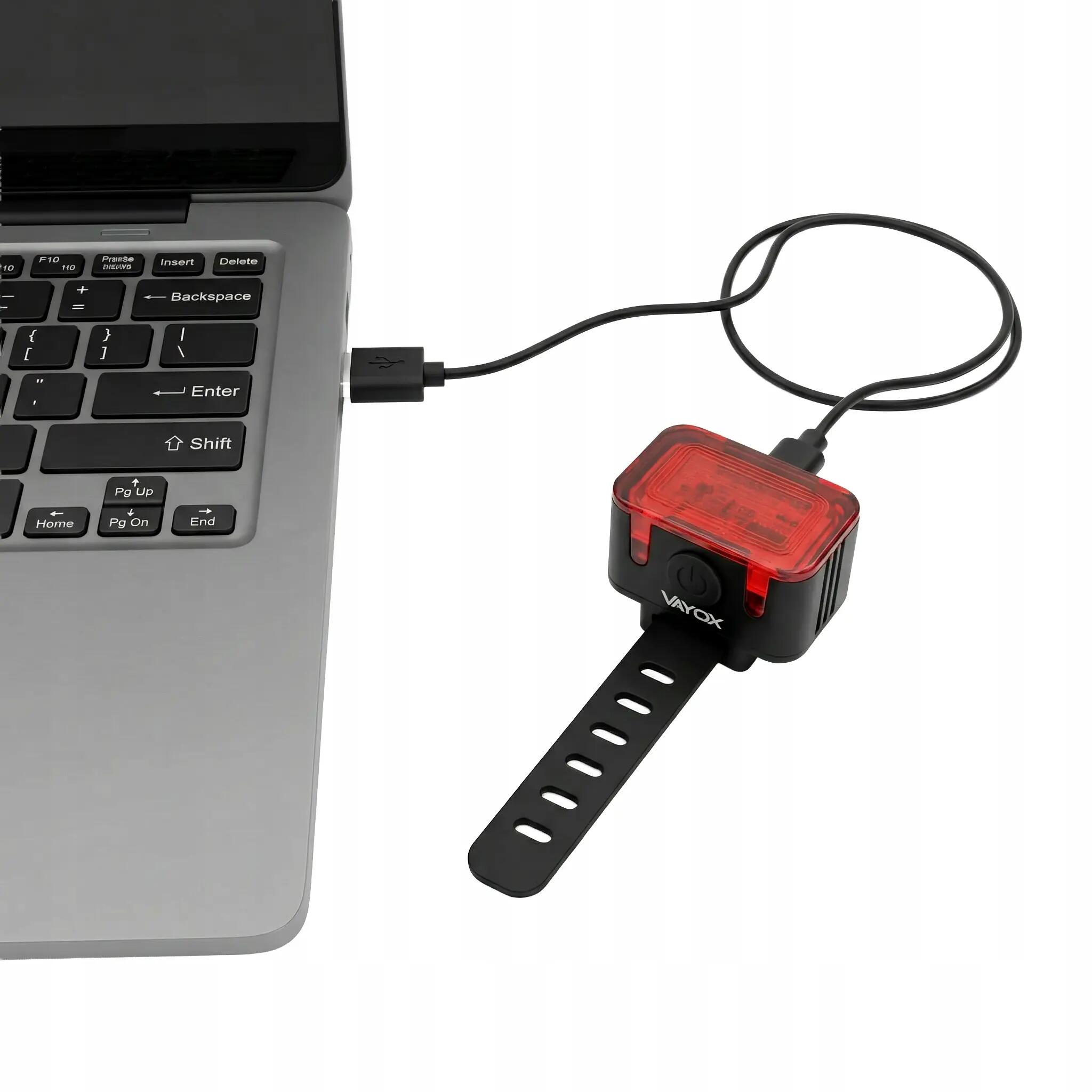 Set di luci per bici VAYOX VA0111 + VA0152 anteriore e posteriore USB-C 12/15