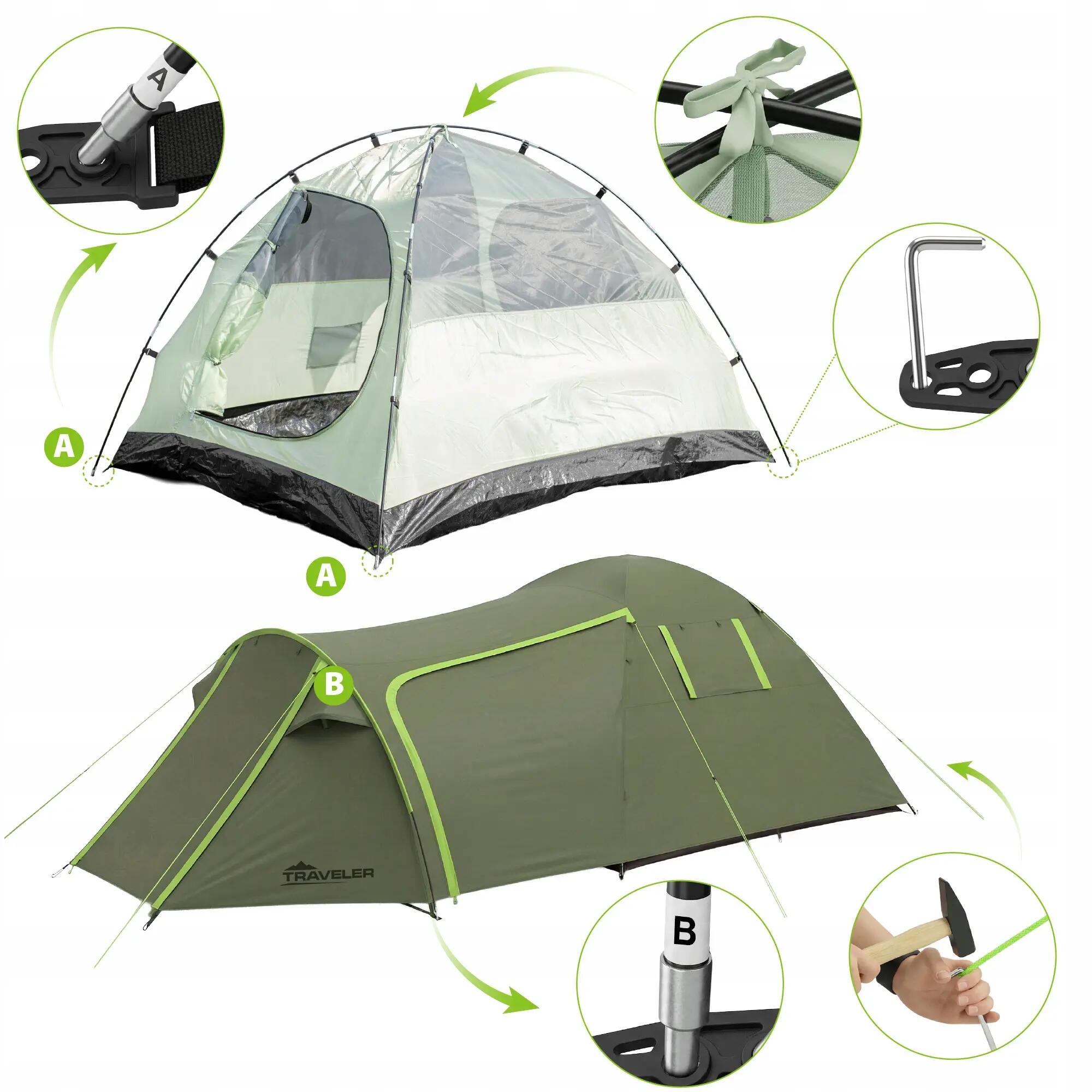 Vayox VA0429 Traveler kampeertent 3-persoons 13/15