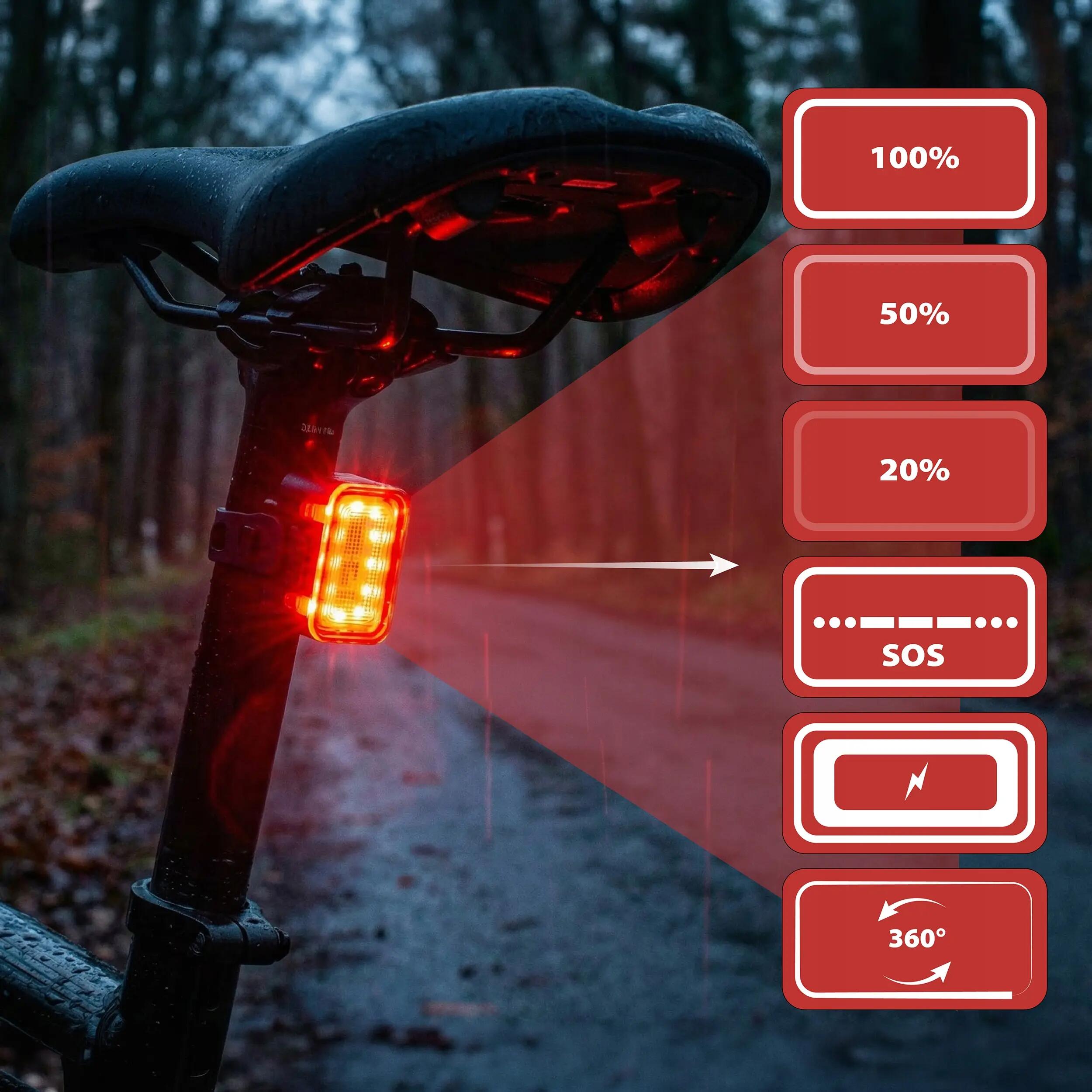 Set di luci per bici VAYOX VA0111 + VA0152 anteriore e posteriore USB-C 10/15