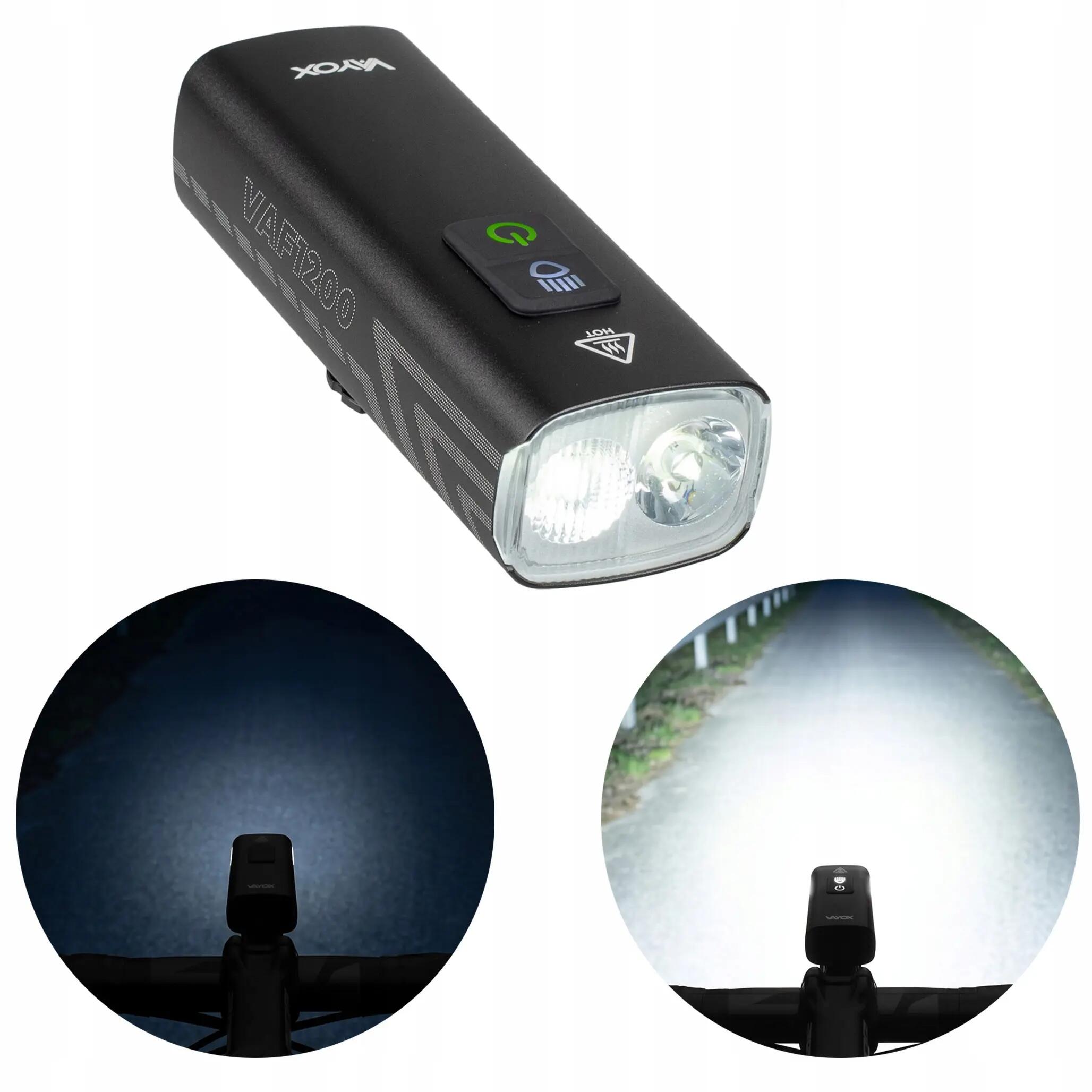 Luz frontal para bicicleta com suporte para ciclocomputador Vayox VAF1200 1200lm 7/16