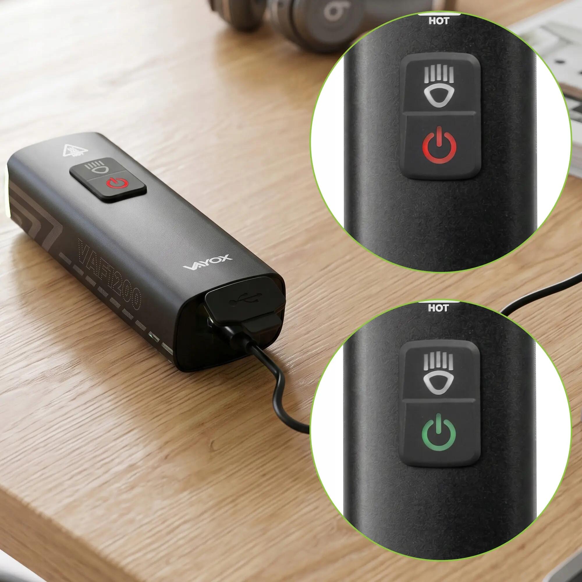 Fietsverlichting set voor- en achterlicht Vayox VAF1200 + VAR60 USB-C 8/16