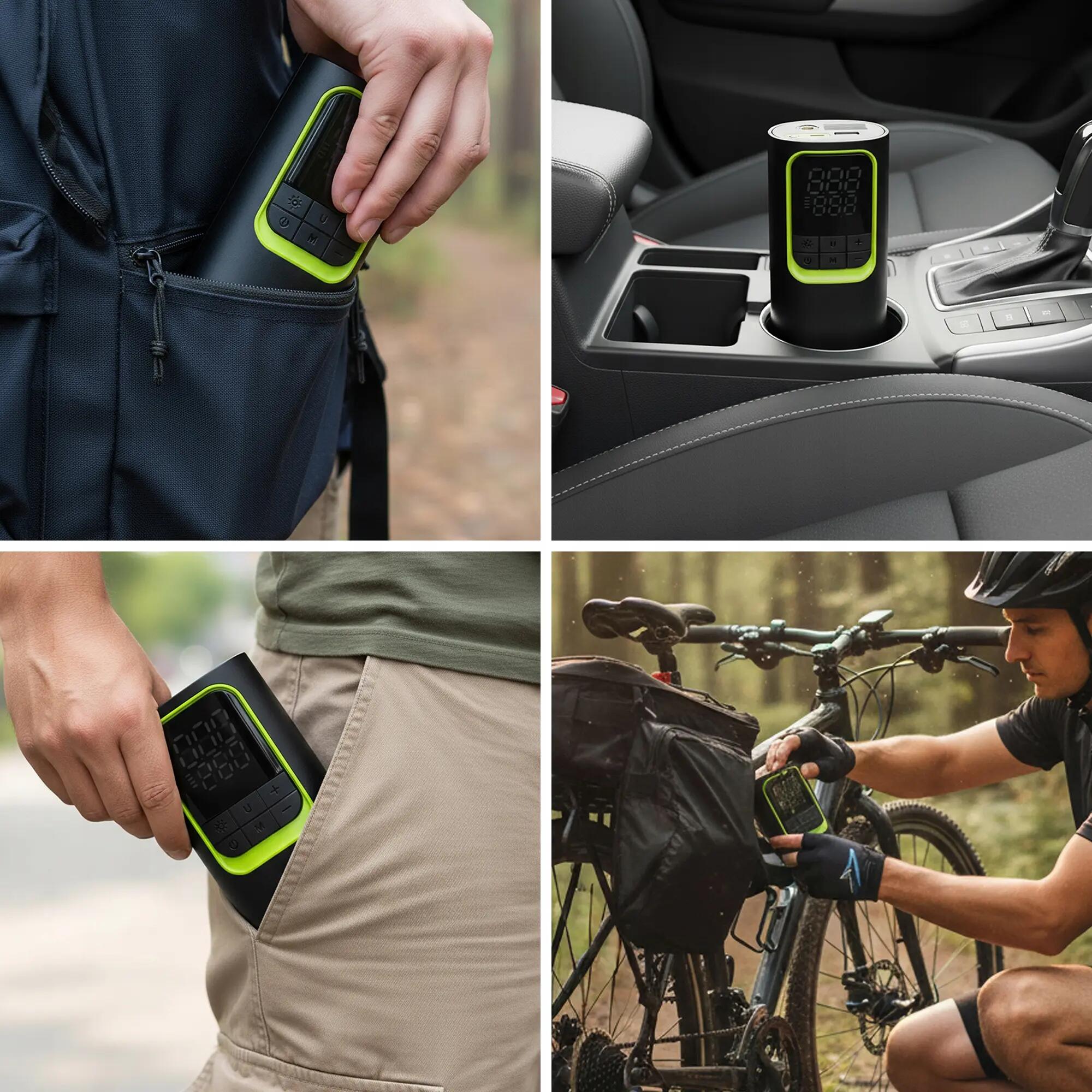 Fahrradpumpe Akku Vayox VA0410 8000mAh 10,3BAR Powerbank Kompressor 6/15