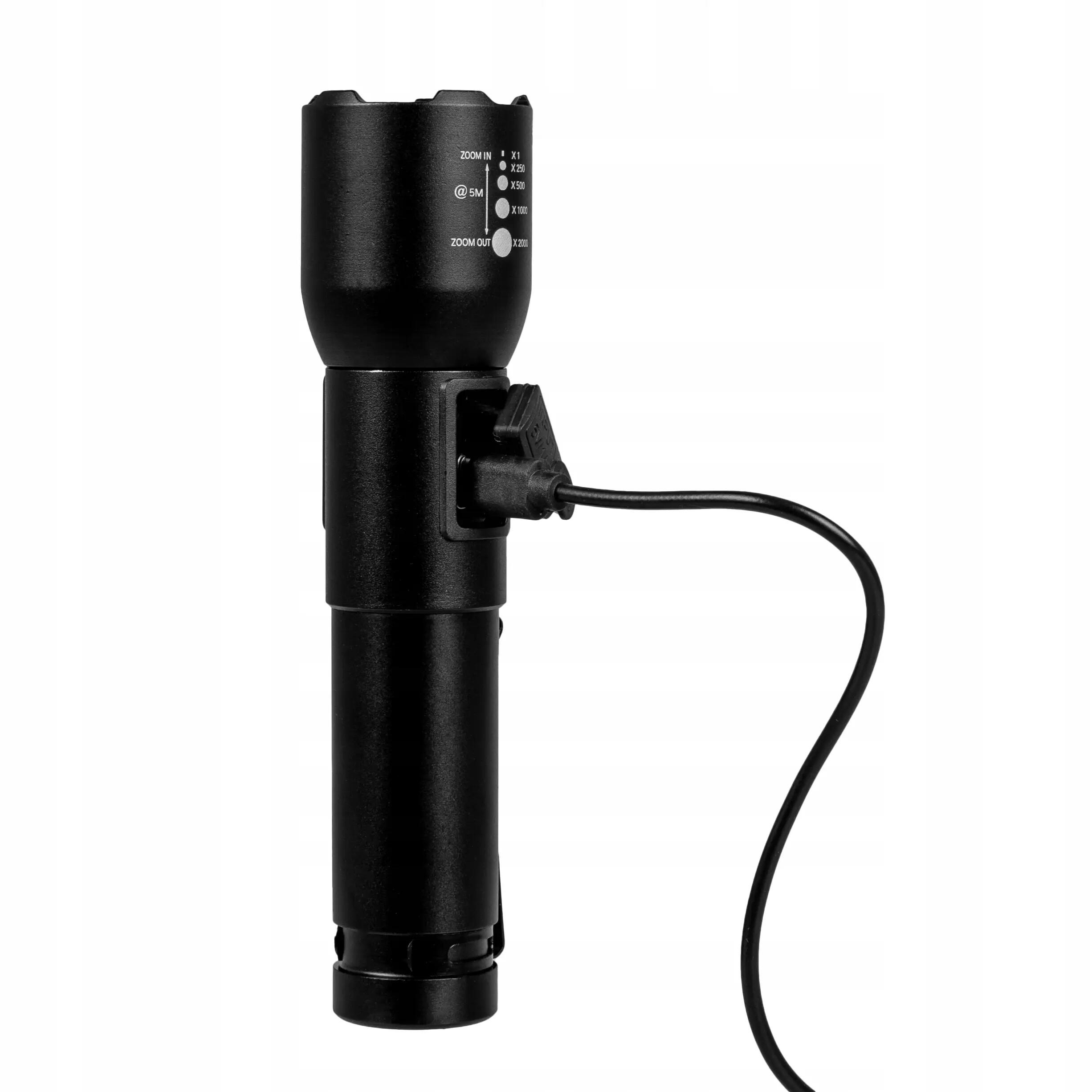 Akumulátorová svítilna VA0180, 800lm, ZOOM, klips 12/15