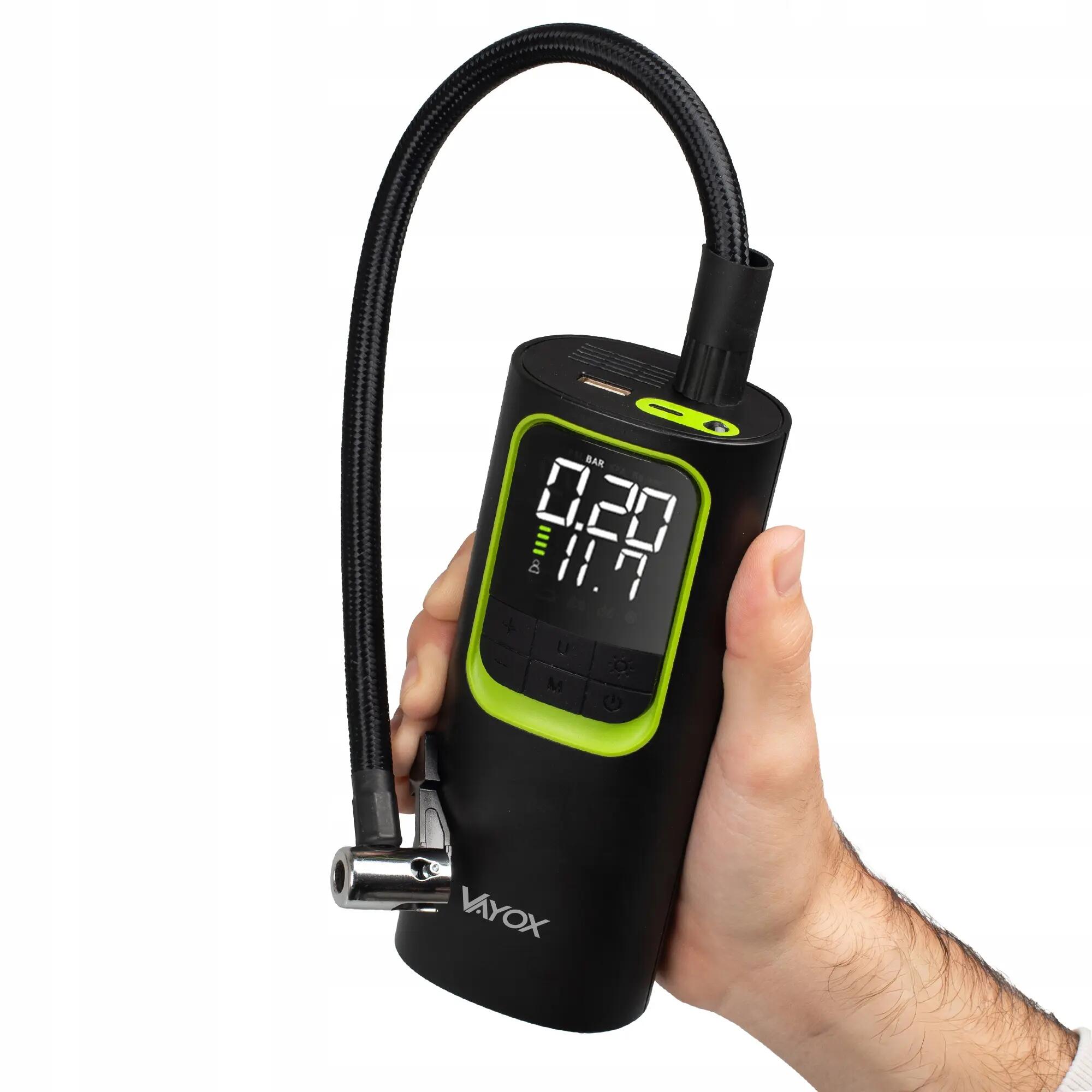 Fahrradpumpe Akku Vayox VA0410 8000mAh 10,3BAR Powerbank Kompressor 10/15