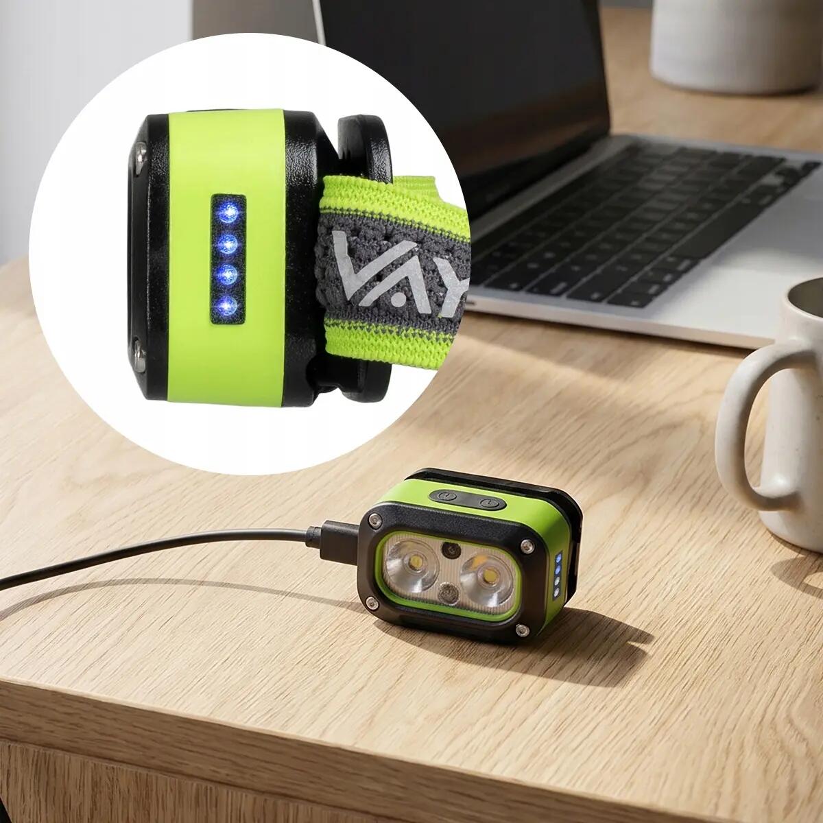 Lanterna de cabeça recarregável USB-C Vayox VA0453 220lm 10/15