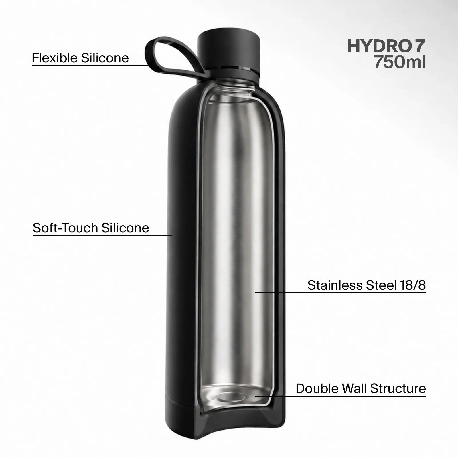 Thermische, lekvrije drinkfles Hydro 7 750 ml, gemaakt van roestvrij staal 5/7