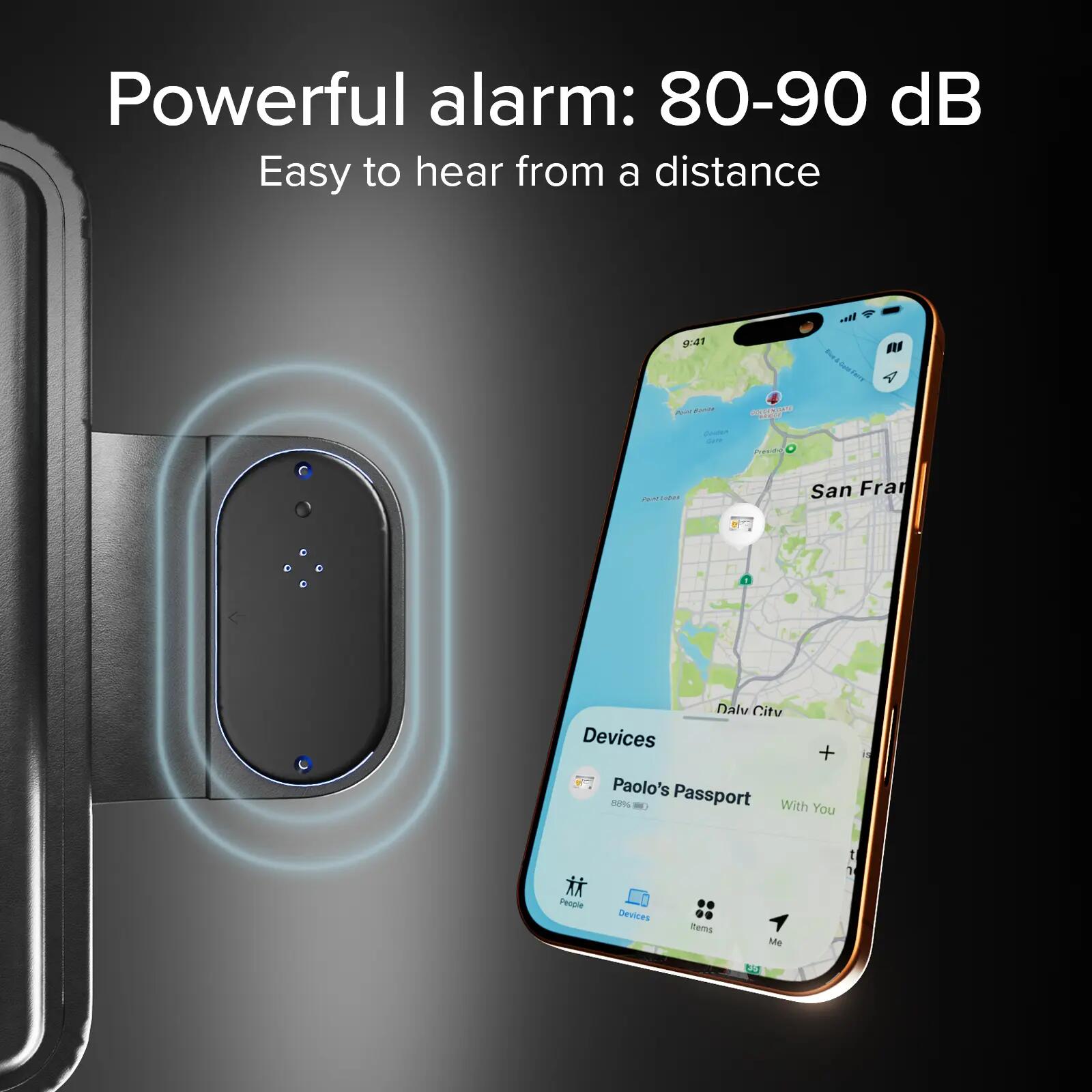 Porta passaporto Track My Passport con tracker Apple Find My e Google Find Hub 5/7