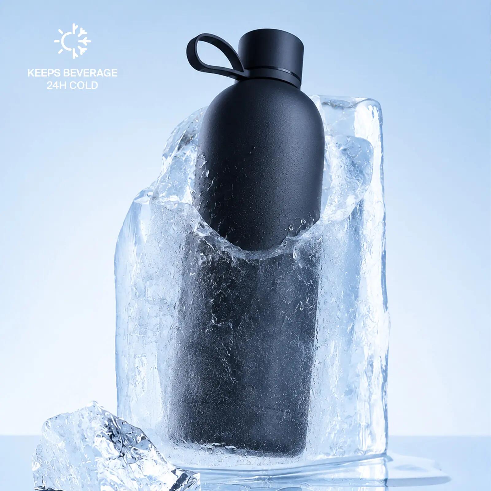 Borraccia Termica 1l in Acciaio Inox, Anti-sudore, Laccio, Chiusura Ermetica 6/7