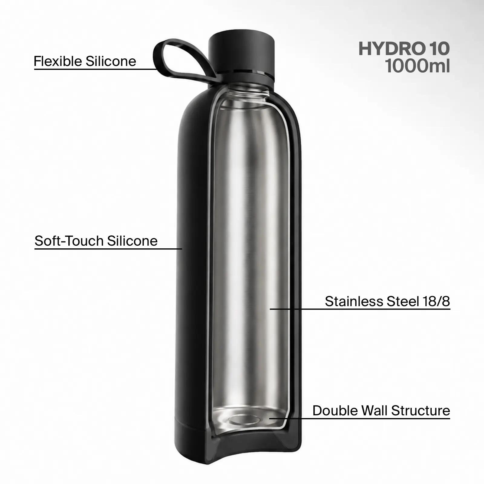 Borraccia Termica 1l in Acciaio Inox, Anti-sudore, Laccio, Chiusura Ermetica 5/7