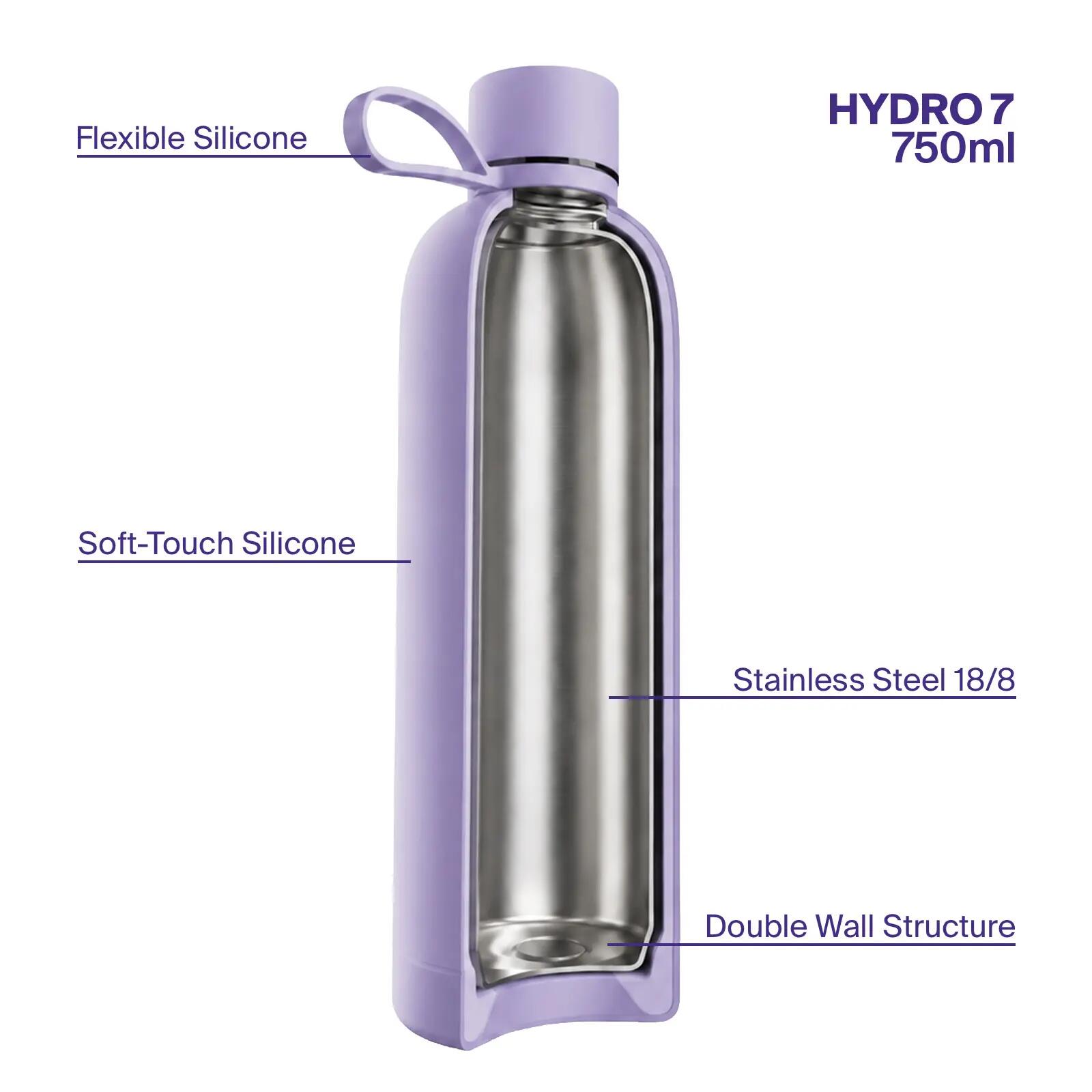 Thermische, lekvrije drinkfles Hydro 7 750 ml, gemaakt van roestvrij staal 5/7