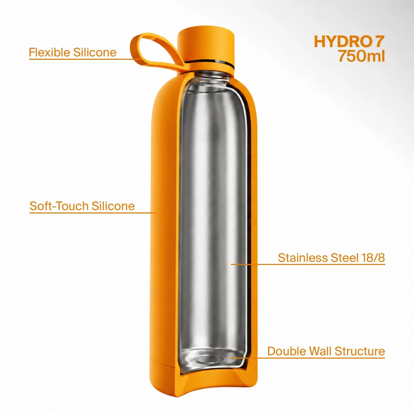 Thermische, lekvrije drinkfles Hydro 7 750 ml, gemaakt van roestvrij staal 5/7