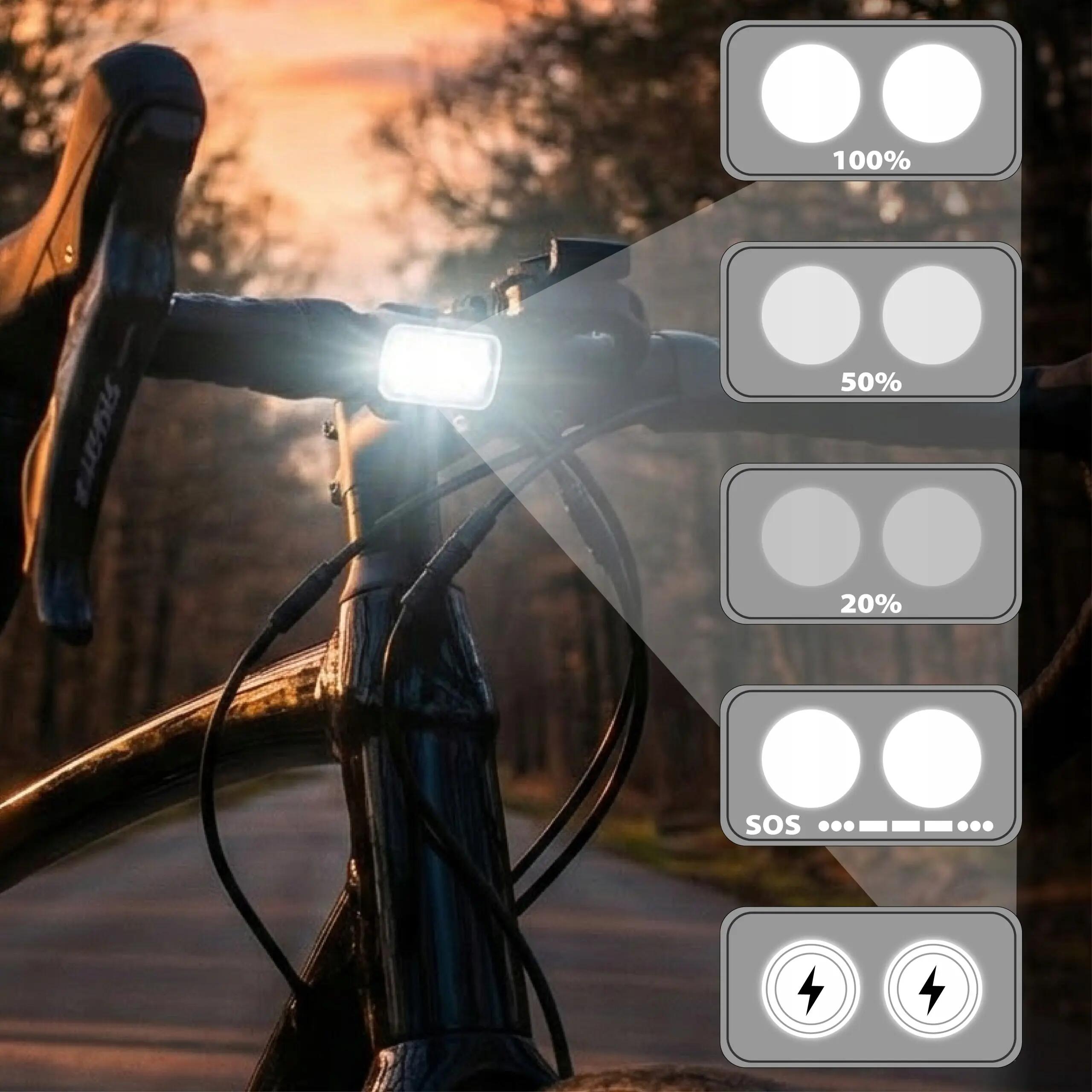 Luce anteriore per bici Vayox VA0153 300 lm, 2xLED, ricaricabile USB-C 7/15