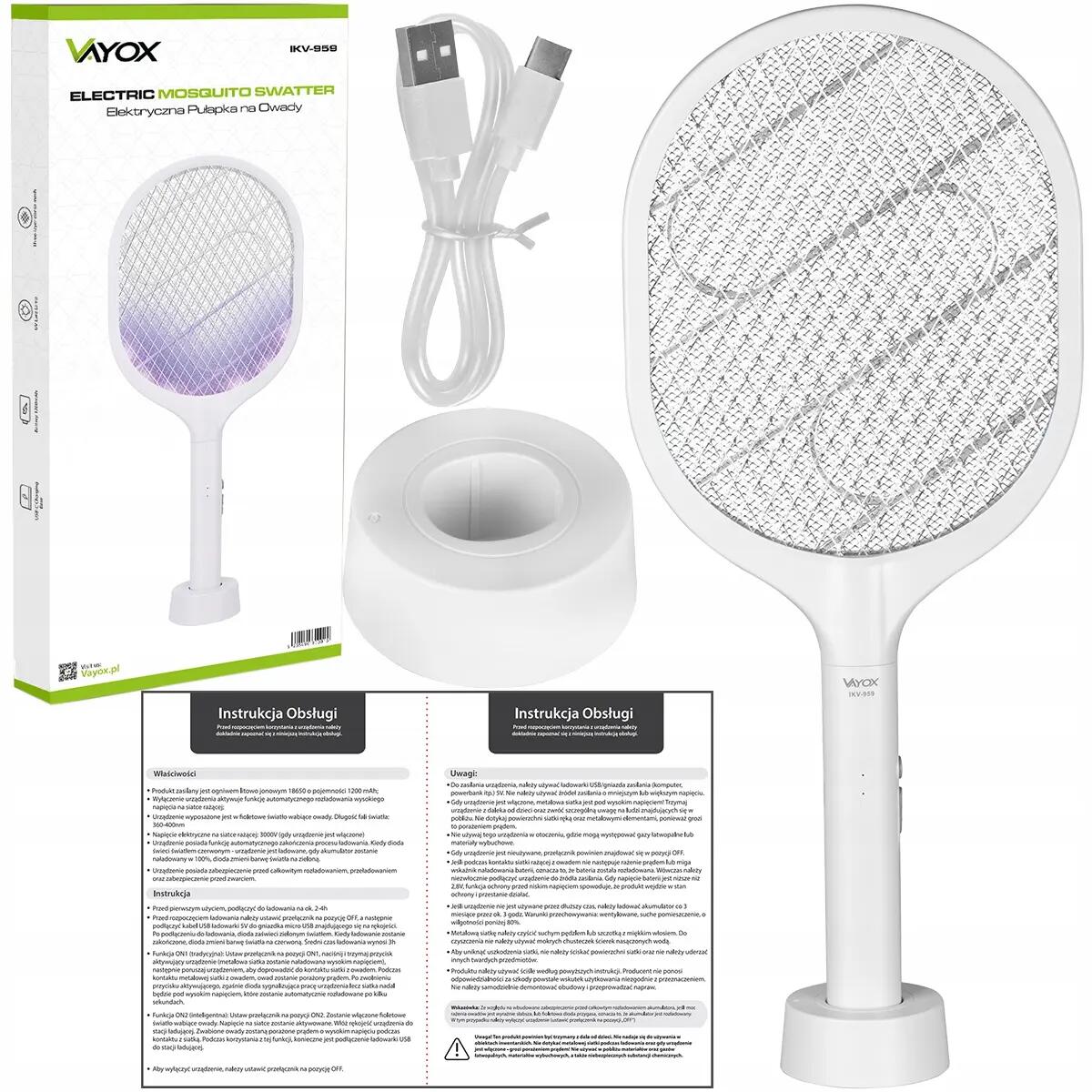 Elektryczna łapka owadobójcza VAYOX IKV-959 paletka 15/16