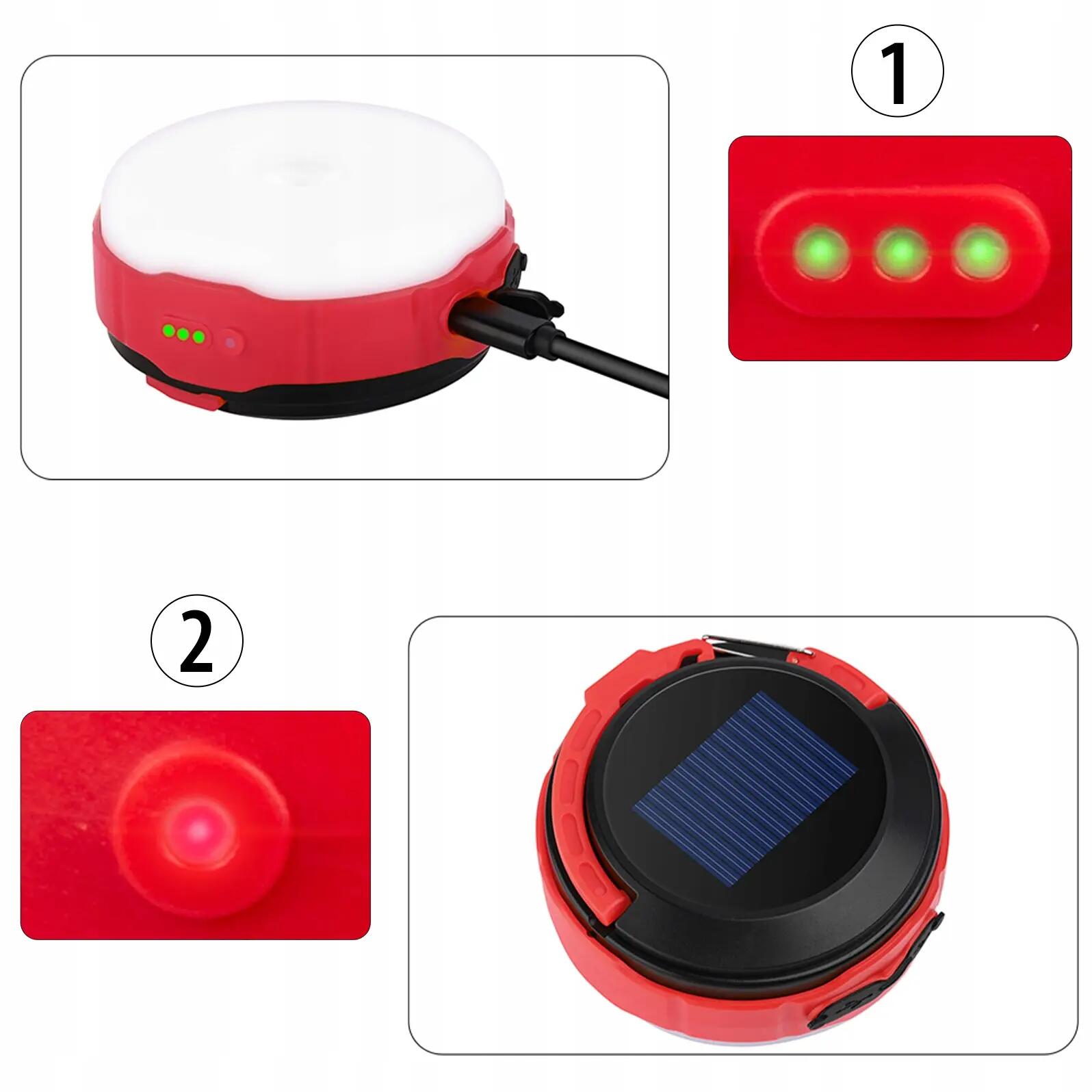 Vayox VA0100 campingzaklamp 500lm, oplaadbaar, powerbank, zonnepaneel 10/15