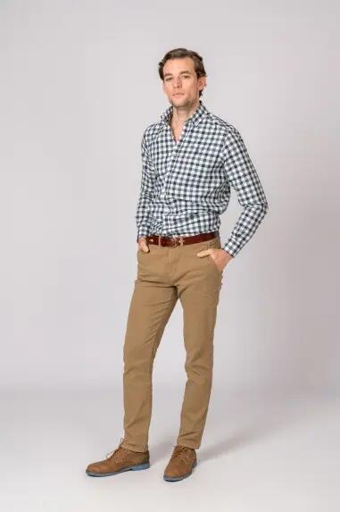 PANTALON CHINO CLASSIC CAMEL 3/5