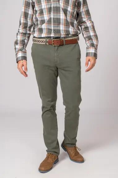 PANTALON CHINO CLASSIC VERDE KAKI 3/5