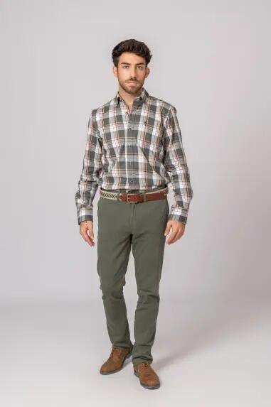 PANTALON CHINO CLASSIC VERDE KAKI 2/5