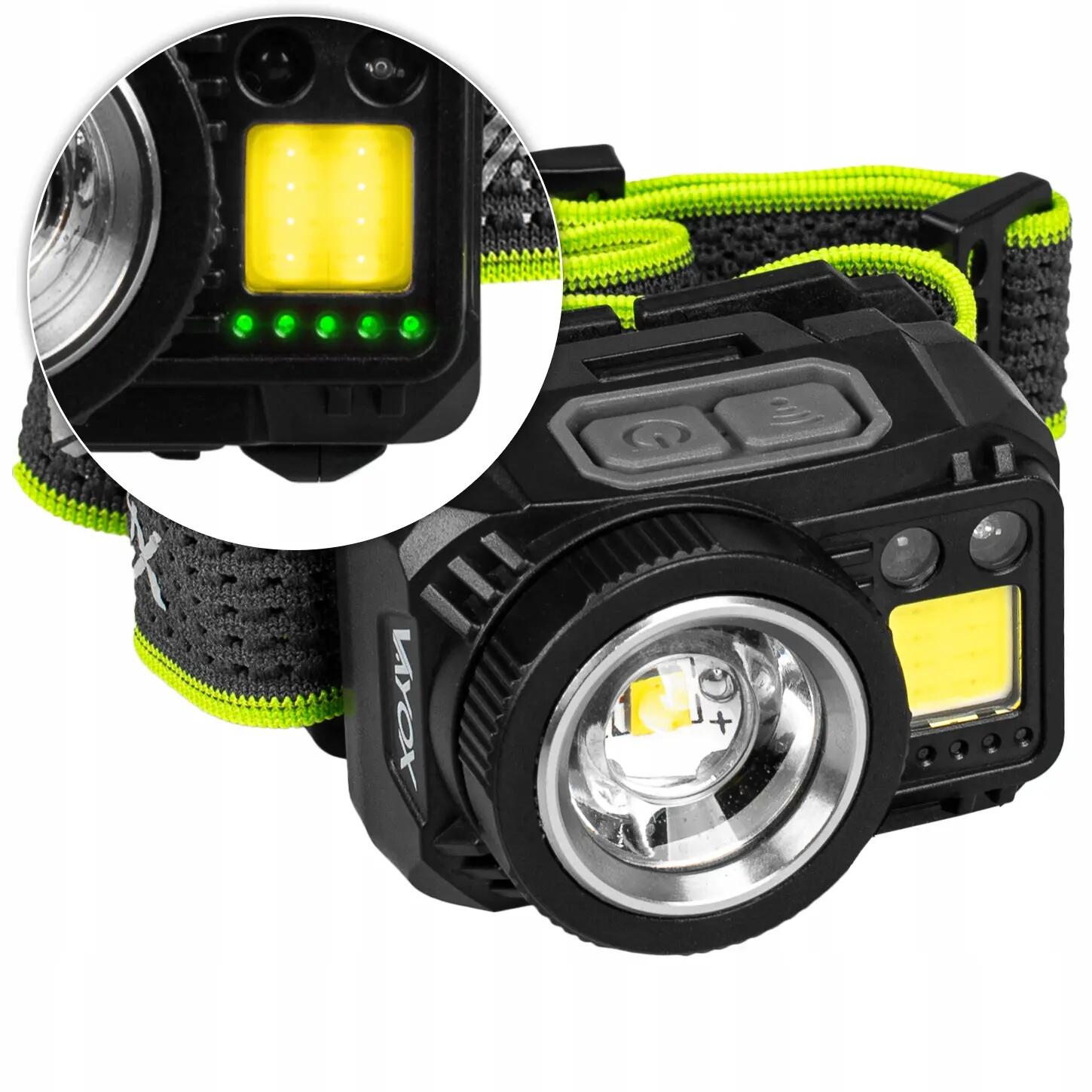 Stirnlampe Vayox VA0098, 500lm, ZOOM, Akku mit Hybridantrieb 9/16