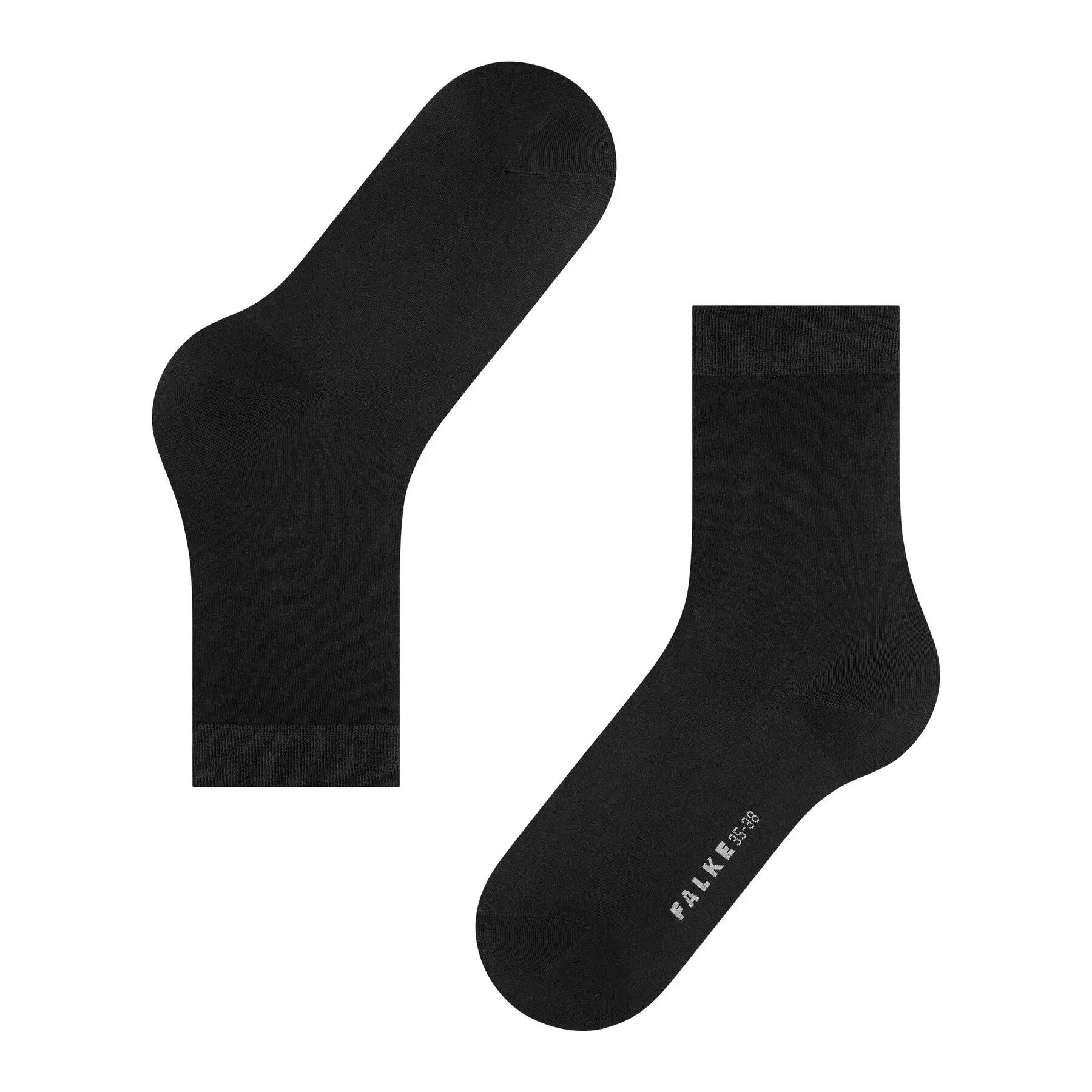 FALKE Cotton Touch Dames Sokken – Black – 35-38 5/5
