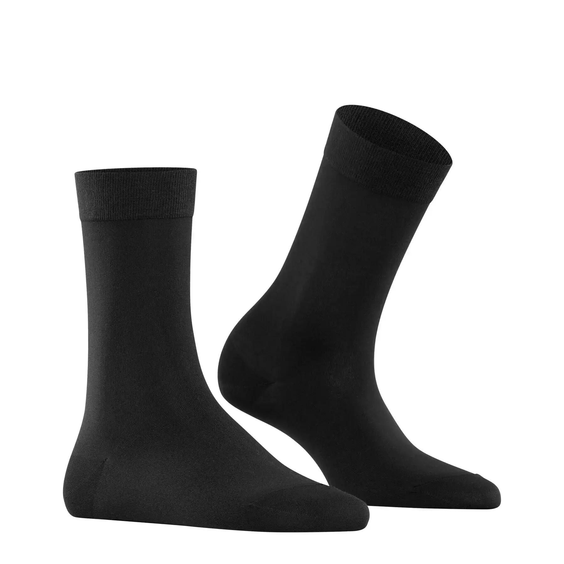 FALKE Cotton Touch Dames Sokken – Black – 35-38 3/5