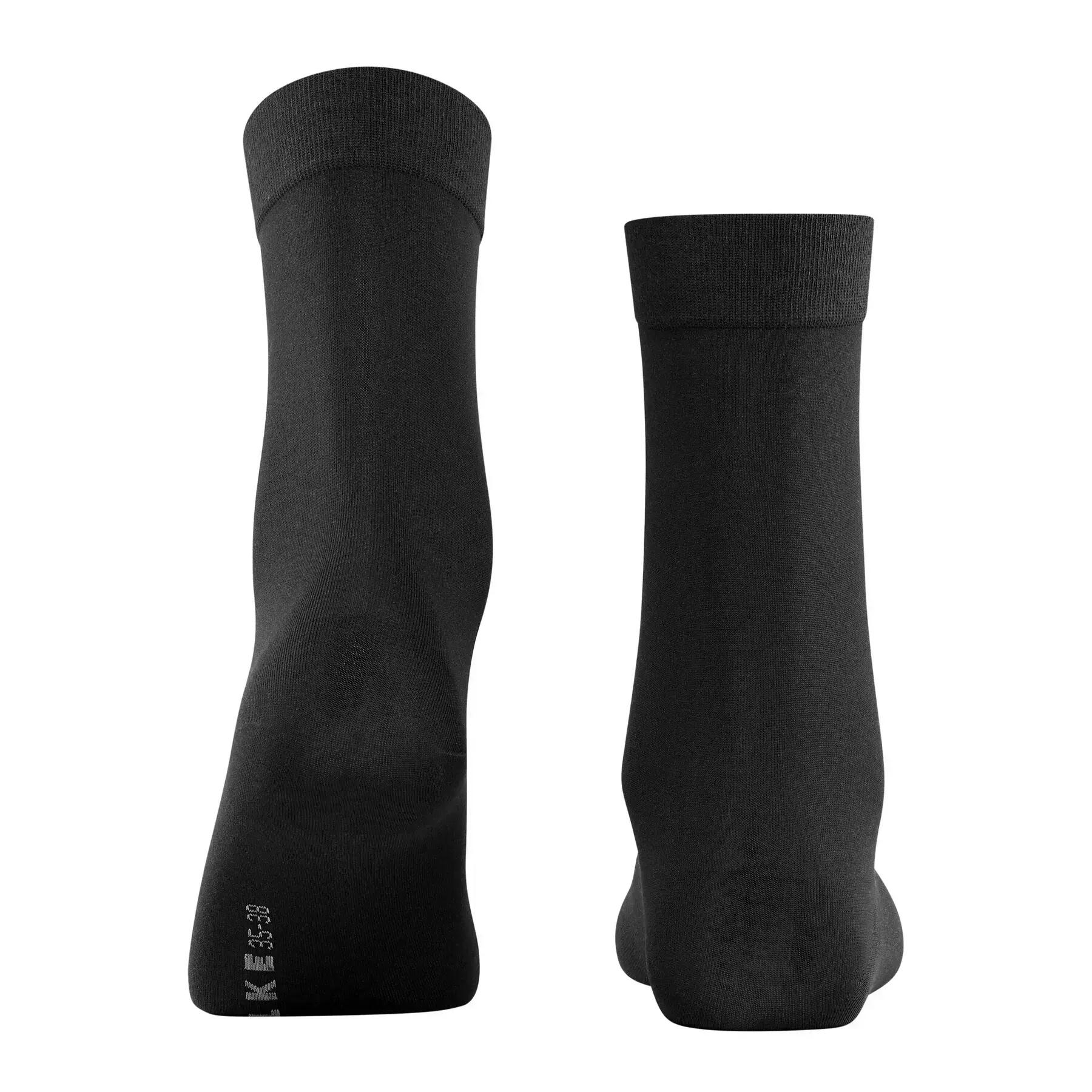FALKE Cotton Touch Dames Sokken – Black – 35-38 2/5