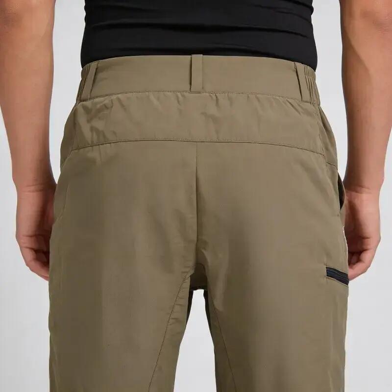 Actieve trekkingshort voor heren Kaki 2/2