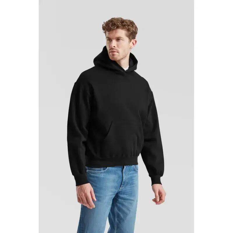 Sudadera Fruit Of The Loom Supercotton Sweat à capuche Adulte Noir 2/3