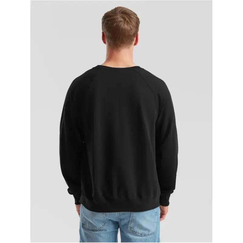 Felpa in felpa raglan leggera Fruit Of The Loom Negro 5/5