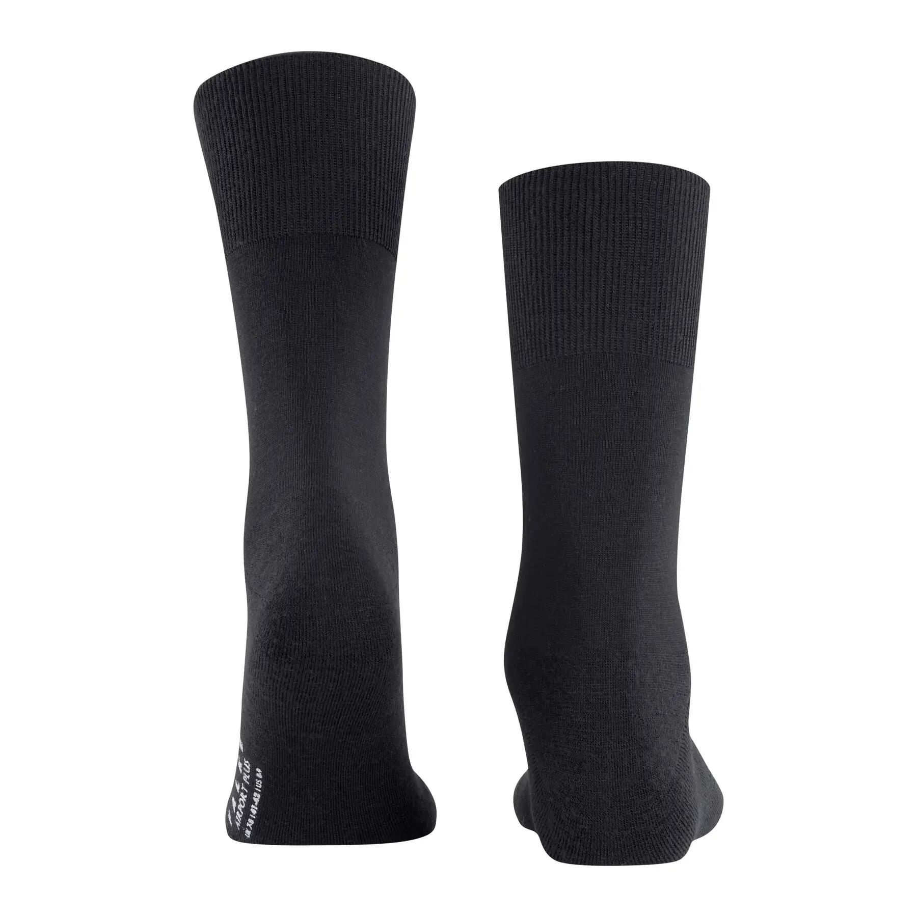 Airport herensokken met badstof zool – Black – 45-46 2/5